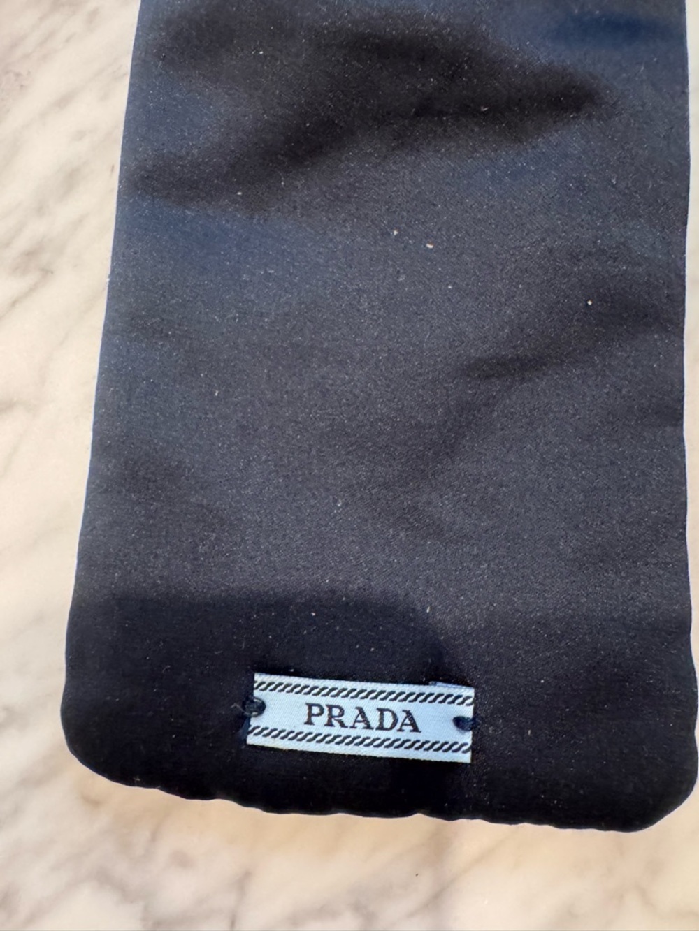 Prada Sunglasses Case + Dust Bag Black Saffiano Leather Authentic - Picture 3 of 3